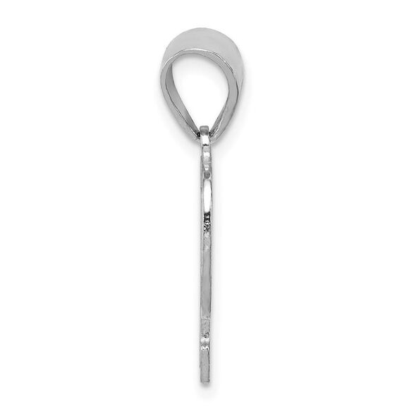 Sterling Silver, Sami Collection, Textured Block Initial P Pendant - Picture 2 of 5